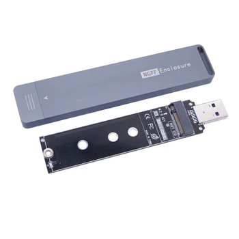 M2 SSD Atveju Adapteris SSD Talpyklos Aliuminio M. 2 Gaubto Langelį M. 2 USB 3.1 SSD Adapteris B+M Klavišą NGFF SATA Kietojo Disko