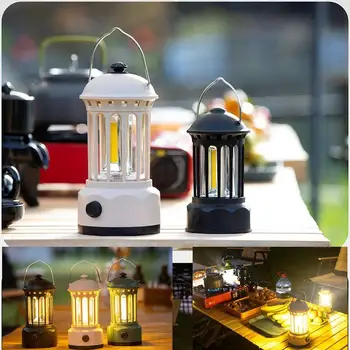 Mini Nešiojamas LED Kempingo Palapinė Žibintų Šviesos USB Įkrovimo Lauko Apšvietimo Lempos, Sodas, GRILIS Šalis, Dekoratyviniai Aplinkos Šviesos