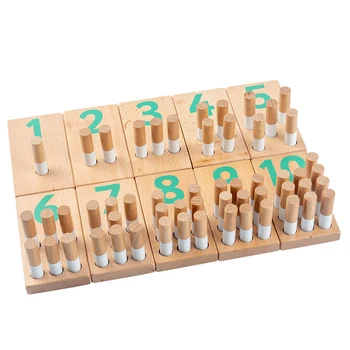 Montessori Peg Skaičius Lentos Kūdikių Skaičiavimo Matematikos Medienos Mokymo Žaislai Vaikams Mokytis Skaitmeninio Mediniai Žaislai, Edukaciniai Žaislai Vaikams