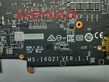 Naudotas MSI GS65 GS65VR MS-16Q2 nešiojamas plokštė MS-16Q21 plokštė W/ SR3YY i7 8750H CPU GTX1060 6GB GPU išbandyti 100%