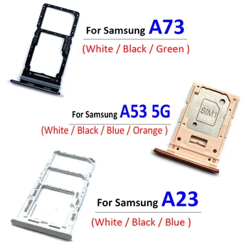 Originalus Dual Kortelės Micro SIM Kortelės Dėklas Chip Lizdas Stalčių Laikiklio Adapterio Priedai Su Pin Samsung Galaxy A23 A73 A53 5G