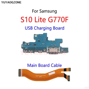 Originalus USB Įkrovimo Dokas Uosto Jungtis Pagrindinės plokštės Flex Kabelis Samsung Galaxy S10 Lite G770F Įkrovimo Valdybos Modulis