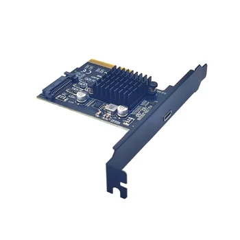 PCIe Tipo C PCI PCI-E 4X USB3.2 GEN2X2 20Gbps TIPAS-C Plėtros Kortelę ASM3242 Adapteris