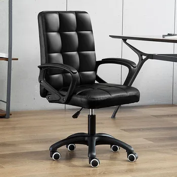 Prabangos Dizaineris Biuro Kėdė, Juodos Odos, Ergonomiškas Kėdės, Biuro Atgal Swivel Cadeira De Escritorio Namų Baldai