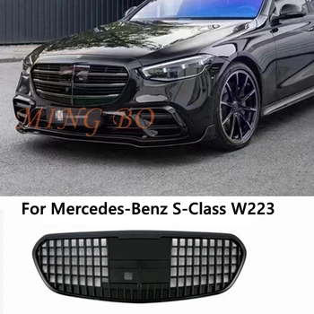 Priekiniai Lenktynių Reorganizavimas Grotelės Viršutinės Grotelės Mercedes-Benz W223 S-Klasės 2021 juoda Brabus priekines Groteles OE Stilius