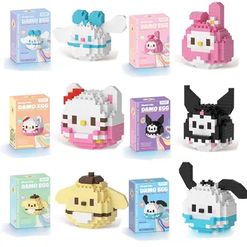 Sanrio Hello Kitty Melodiją, Statyba Blokai, Animacinį Personažą Surinkto Modelio Žaislas Plytų Lėlės, Žaislai, Vaikų Atostogų Dovanų