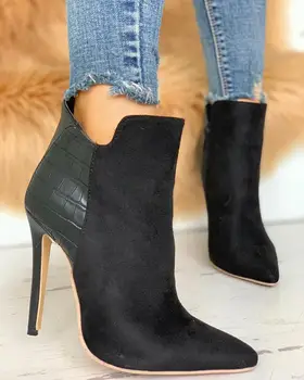 Smailus pirštas juodas moterys spalvų atitikimo seksualus mados batai 2021 m. rudens ir žiemos naujas patogus moterų batai