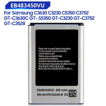 Telefono Baterija Samsung C3630 C3230 C5350 C3752 GT-S5350 GT-C3230 GT-C3630 GT-C3630C GT-C3752 GT-C3528 EB483450VU 900mAh