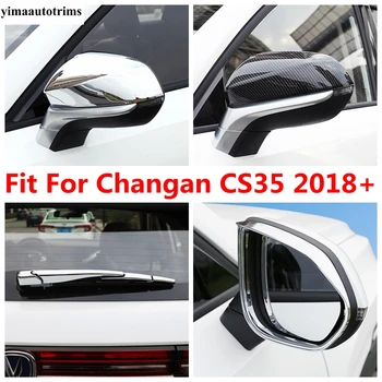 Už Changan CS35 2018 - 2020 m., Galinio Lango Valytuvas, galinio vaizdo Veidrodėliai Bžūp Lietaus Antakių Padengti Apdaila, ABS Chrome 