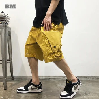 Vasaros Amerikos Streetwear Aukštos Kokybės Krovinių Šortai Vyrams Drabužius Harajuku Multi-Pocket Atsitiktinis Krepšinio Kelnes Korėjos Madinga
