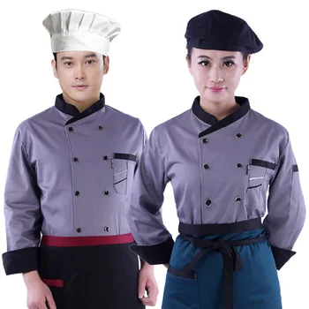 Virėja dėvėti ilgas rankovėmis moterims rudens ir žiemos virėja, virtuvės vienodas įrankiai viešbučio restorane paslaugos