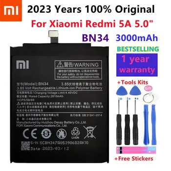 Xiao Mi Originalios Telefonų Baterijos BN34 Už Xiaomi Redmi 5A 5.0