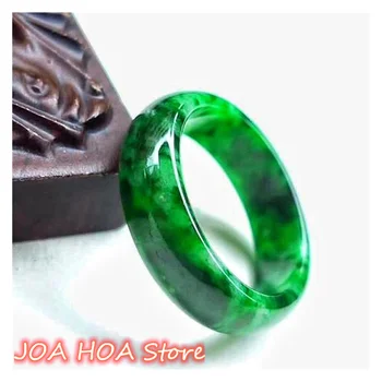 Žadeitas Spalva Emerald Sausas Green Jade Žiedas Žiedas Piršto-žiedas Vyrams, Moterims Handring Reikmenys, Papuošalai