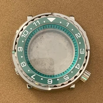 Žiūrėti Atveju 316L Nerūdijančio Plieno, 45mm Galite Žalias Vidinis Šešėlis Keramikos Žiedas Tinka NH35/36 Automatinis Judėjimo Žiūrėti Reikmenys Atveju